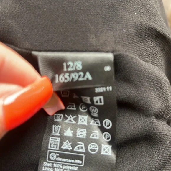 NWT’S All Saints Coco Asiago Maxi Dress Black & Pink Fishtail Grunge Floral 12 - Picture 14 of 15